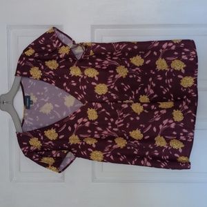 V-neck floral blouse